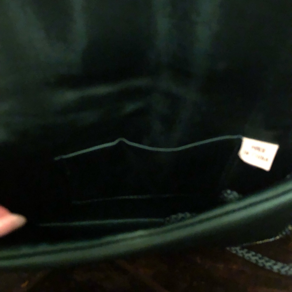 Vintage Beaded Emerald Green Side Bag